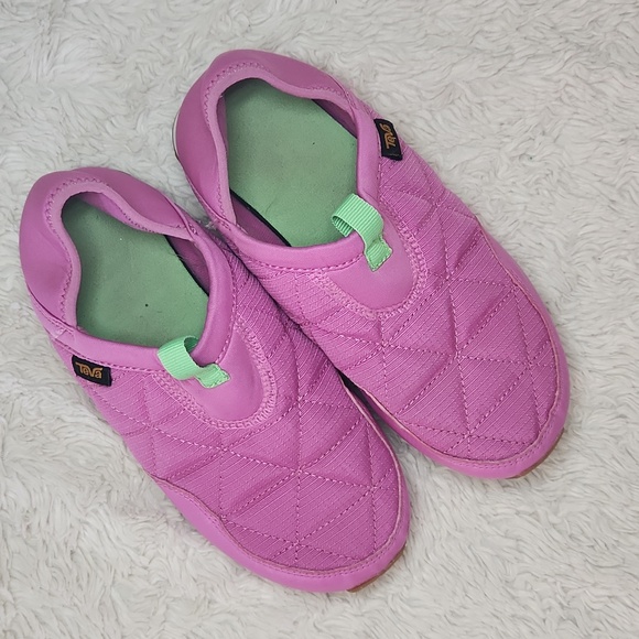Girls /Kids Teva Reember Loafer Shoes Pink Sz 2 - Picture 11 of 12